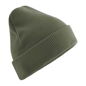 Beechfield Unisex Adult Cuffed Natural Cotton Heavyweight Beanie / Olive Green